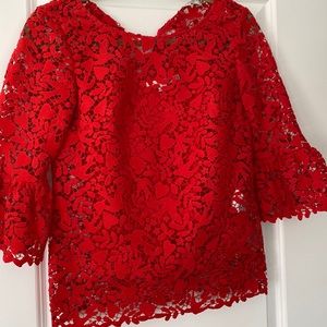 Boden Bird and Heart Crochet Top